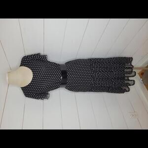 Elizabeth & Nicole medium black & white dot dress